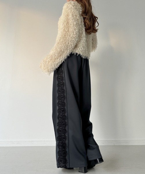 JUNOAH（ジュノア）の「ピンタックレースライントラックパンツ（その他パンツ・レディース・グレー/ネイビー/ブラック・LARGE/MEDIUM/SMALL）」の11枚目の写真