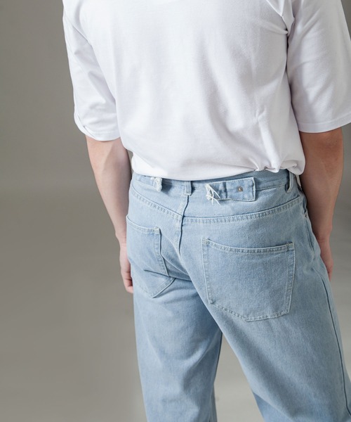 ZIP FIVE -White Line-(ジップファイブホワイトライン)の「【White Line】 ニューベーシック ストレート デニム パンツ(デニムパンツ・メンズ・ブルー/サックスブルー/ブラック・SMALL/MEDIUM/LARGE)」の13枚目の写真