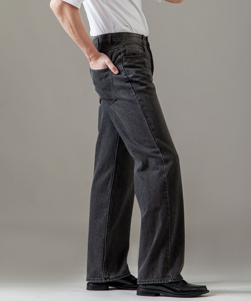 ZIP FIVE -White Line-(ジップファイブホワイトライン)の「【White Line】 ニューベーシック ストレート デニム パンツ(デニムパンツ・メンズ・ブルー/サックスブルー/ブラック・SMALL/MEDIUM/LARGE)」の17枚目の写真
