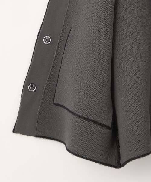 CITEN（シテン）の「＜CITEN＞ノーカラーニットコート（カーディガン/ボレロ・レディース・グレー/ブラック/ライトグレー/ダークグレー/ライム・S/M）」の20枚目の写真