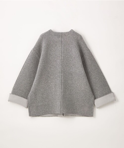 CITEN（シテン）の「＜CITEN＞ノーカラーニットコート（カーディガン/ボレロ・レディース・グレー/ブラック/ライトグレー/ダークグレー/ライム・S/M）」の17枚目の写真