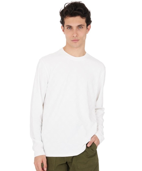 Guess(ゲス)の「LS Tonal Peony Jacquard Crew 長袖Tシャツ(Tシャツ/カットソー・メンズ・ホワイト/ブラック・MEDIUM/SMALL/LARGE/X-LARGE)」の12枚目の写真