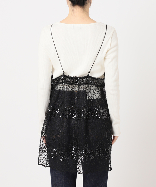journal standard L'essage（ジャーナルスタンダードレサージュ）の「black shiny キャミ（シャツ/ブラウス・レディース・ブラック・FREE）」の10枚目の写真