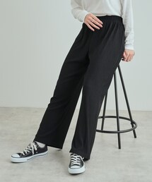 SHOO・LA・RUE | 【S-LL/高レビュー】すっきり見えが叶う プリーツジャカード セミワイドパンツ(その他パンツ)