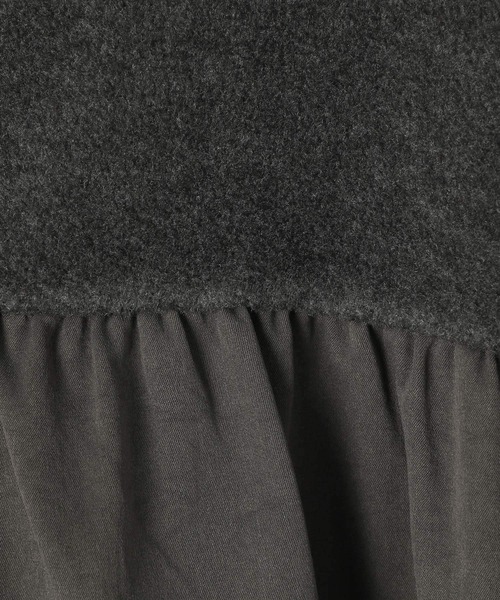 LEPSIM（レプシィム）の「ドッキングフードワンピース　147418（ワンピース・レディース・チャコールグレー/グリーン・FREE）」の10枚目の写真