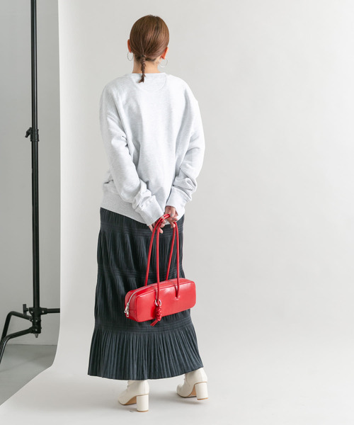 KBF（ケイビーエフ）の「フラワー刺繍スウェット（スウェット・レディース・グレー系その他/チャコールグレー・ONE）」の8枚目の写真