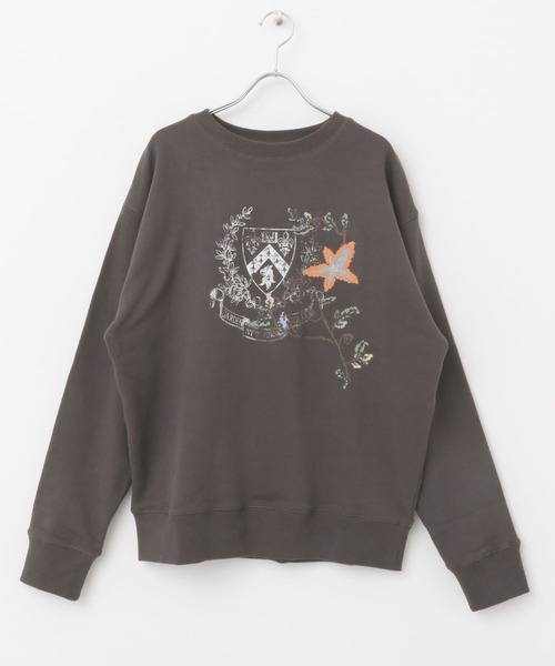 KBF（ケイビーエフ）の「フラワー刺繍スウェット（スウェット・レディース・グレー系その他/チャコールグレー・ONE）」の17枚目の写真