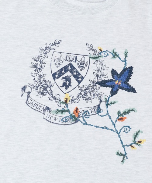 KBF（ケイビーエフ）の「フラワー刺繍スウェット（スウェット・レディース・グレー系その他/チャコールグレー・ONE）」の21枚目の写真