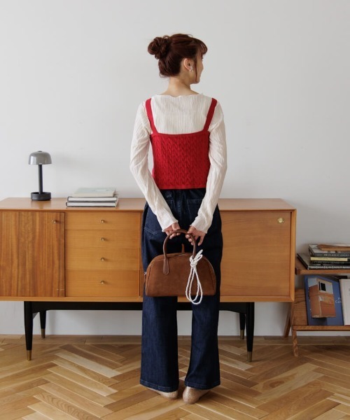 flower（フラワー）の「スエードプチバッグ（ハンドバッグ・レディース・ブラウン・FREE）」の10枚目の写真