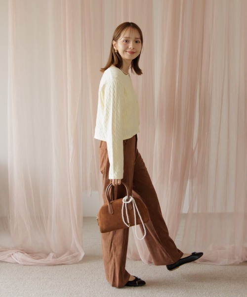 flower（フラワー）の「スエードプチバッグ（ハンドバッグ・レディース・ブラウン・FREE）」の13枚目の写真