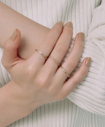 【novice】CZ Ring 3 set［Stainless］