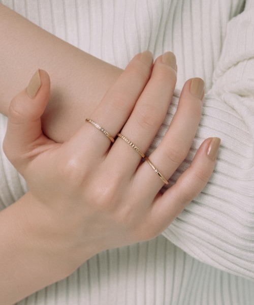 novice（ノーヴィス）の「【novice】CZ Ring 3 set［Stainless］（リング・レディース・ゴールド/シルバー・11/16/13）」の2枚目の写真