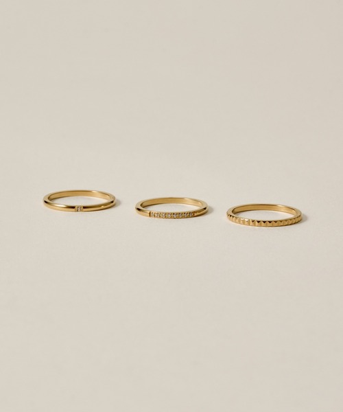 novice（ノーヴィス）の「【novice】CZ Ring 3 set［Stainless］（リング・レディース・ゴールド/シルバー・11/16/13）」の7枚目の写真