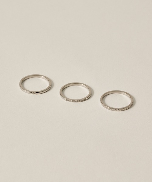 novice（ノーヴィス）の「【novice】CZ Ring 3 set［Stainless］（リング・レディース・ゴールド/シルバー・11/16/13）」の12枚目の写真