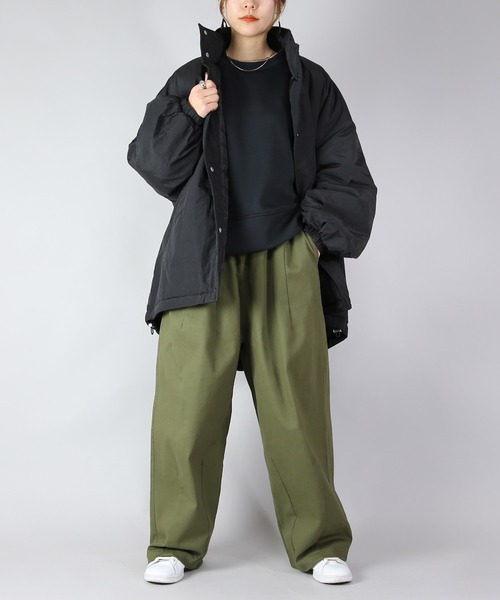 and it_(アンドイット)の「裾タックバルーンツイル裏微起毛イージーパンツ(その他パンツ・レディース・チャコールグレー/ブラック/カーキ/ベージュ・FREE)」の20枚目の写真