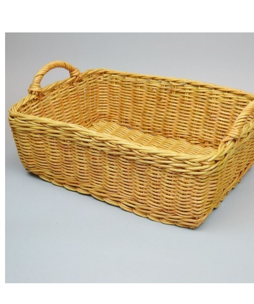 ラタン角 浅型 取っ手付き かご（かごバッグ）｜ラタンハウス（ラタンハウス）