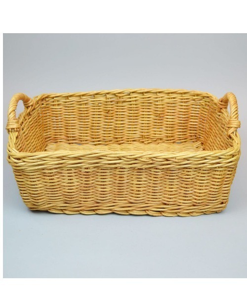 ラタン角 浅型 取っ手付き かご（かごバッグ）｜ラタンハウス（ラタンハウス）