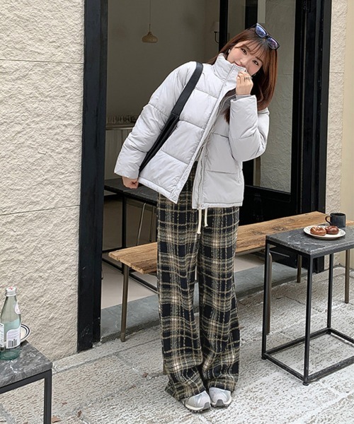 Miniministore（ミニミニストア）の「ワイドパンツ チェック柄 レディース（スラックス・レディース・ブラウン/ブラック・M/L/XL/S）」の13枚目の写真