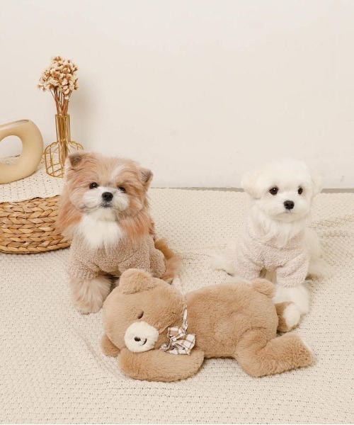 ねんねくまさんぬいぐるみ（ペット用おもちゃ）｜moncheri（モンシェリ） pattayablatt.com