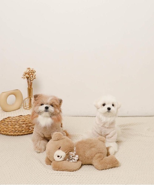 ねんねくまさんぬいぐるみ（ペット用おもちゃ）｜moncheri（モンシェリ） pattayablatt.com