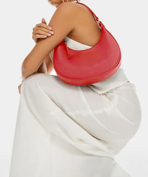 florist（フローリスト）の「軽量 レザータッチホーボーバッグ / ハンドバッグ（ハンドバッグ・レディース・ホワイト/レッド/バーガンディー/ベージュ/ブラック/オフホワイト・FREE）」の5枚目の写真