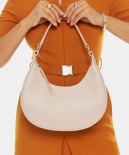 florist（フローリスト）の「軽量 レザータッチホーボーバッグ / ハンドバッグ（ハンドバッグ・レディース・ホワイト/レッド/バーガンディー/ベージュ/ブラック/オフホワイト・FREE）」の2枚目の写真