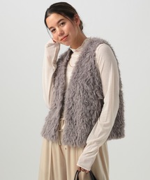 BAYFLOW | [幅広いシーズンで活躍する]シャギーファーベスト(ベスト)