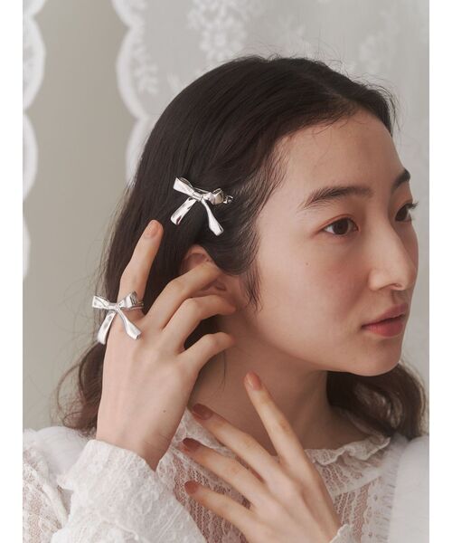merry jenny(メリージェニー)の「FOR YOU ribbon ring / フォーユーリボンリング(リング・レディース・シルバー・FREE)」の3枚目の写真