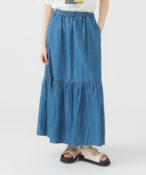 Healthy denim(ヘルシーデニム)の「Healthy Denim / Breezy Strawberry(デニムスカート・レディース・ロイヤルブルー・0/1)」の1枚目の写真