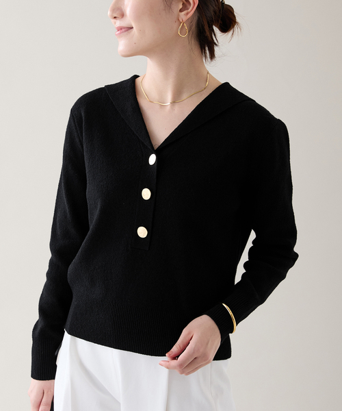 GOLD point sailor knit（ニット/セーター）｜VERMEIL par iena（ヴェルメイユパーイエナ）