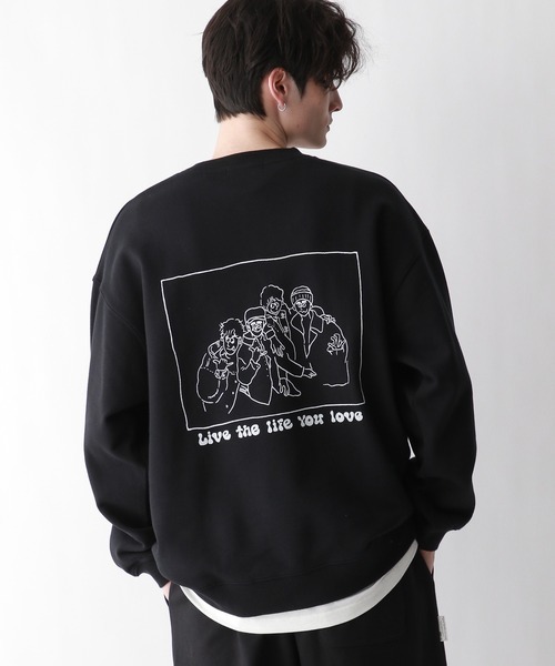 RAGEBLUE(レイジブルー)の「【chottokakuhito/チョットカクヒト】コラボプリントスウェット(スウェット・メンズ・ネイビー/ホワイト/ピンク/ブラック・MEDIUM/LARGE)」の11枚目の写真
