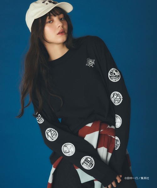 FOREVER 21(フォーエバー トゥエンティーワン)の「【ヤングジャンプ45周年】ジャンケットバンクロングTシャツ(UNISEX)(Tシャツ/カットソー・レディース・ブラック系その他/オフホワイト/ブラック・FREE)」の8枚目の写真