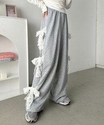 CLEA | レースリボンルーズスウェットパンツ(スウェットパンツ)