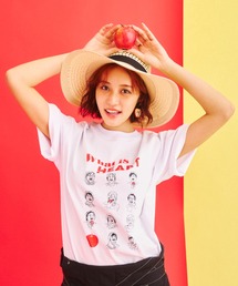 What Is Heart（ワットイズハート）の「apple graphic half sleeve T-shirt - アップルグラフィックＴシャツ -（Tシャツ/カットソー）」