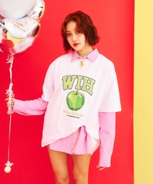 What Is Heart（ワットイズハート）の「apple graphic half sleeve T-shirt - アップルグラフィックＴシャツ -（Tシャツ/カットソー）」