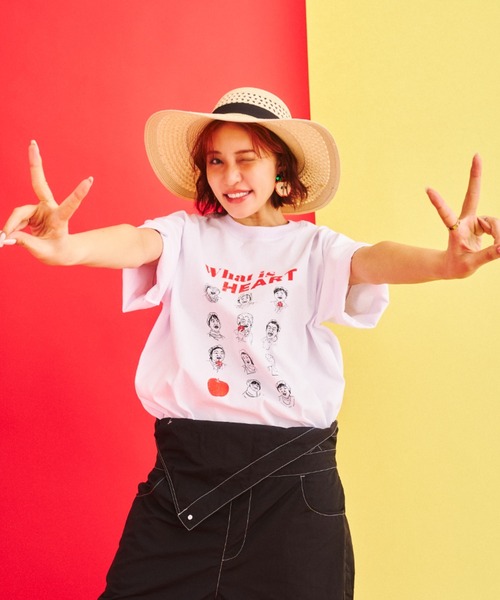 What Is Heart(ワットイズハート)の「apple graphic half sleeve T-shirt - アップルグラフィックTシャツ -(Tシャツ/カットソー・レディース・グレー系その他/ホワイト系その他/ホワイト系その他2/グレー系その他2・MEDIUM/SMALL)」の21枚目の写真