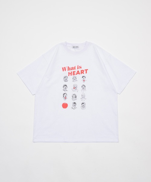 apple graphic half sleeve T-shirt - アップルグラフィックT