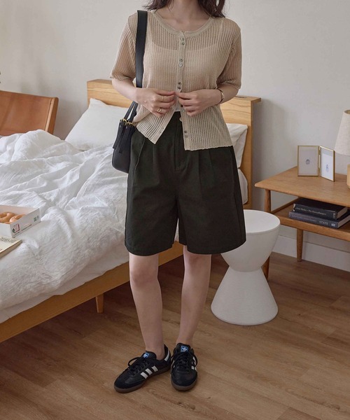 CHAN ME(チャンミ)の「コットンハーフパンツ(その他パンツ・レディース・ブラック/ベージュ・MEDIUM/LARGE/X-LARGE)」の8枚目の写真