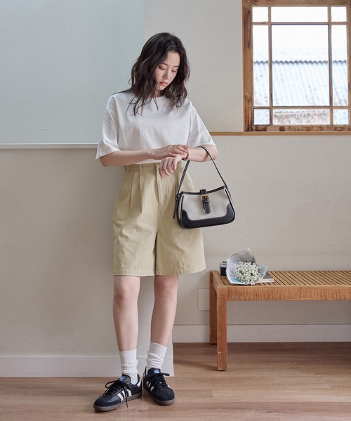 CHAN ME(チャンミ)の「コットンハーフパンツ(その他パンツ・レディース・ブラック/ベージュ・MEDIUM/LARGE/X-LARGE)」の14枚目の写真
