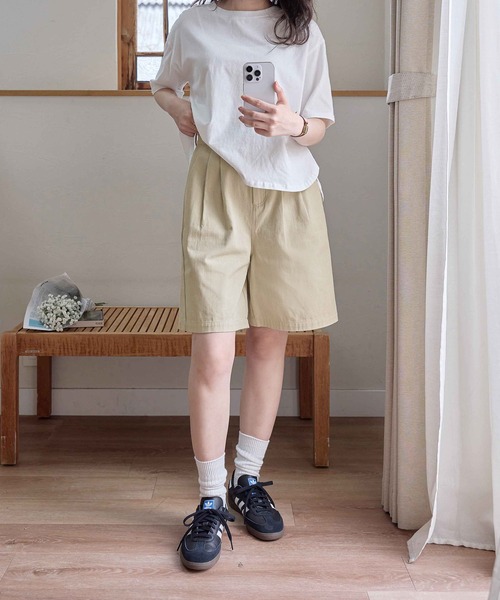 CHAN ME(チャンミ)の「コットンハーフパンツ(その他パンツ・レディース・ブラック/ベージュ・MEDIUM/LARGE/X-LARGE)」の16枚目の写真