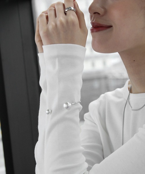 abaskdesign(アバスクデザイン)の「金属アレルギー対応 パールブレスレット(ブレスレット・レディース・シルバー/ゴールド・FREE)」の7枚目の写真