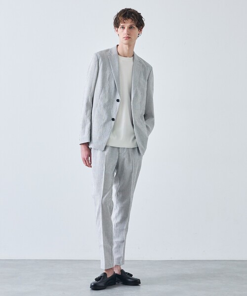 5351 POUR LES HOMMES(ゴーサンゴーイチプールオム)の「【セットアップ対応】スクエア メッシュ サマージャケット(テーラードジャケット・メンズ・ホワイト/ブラック・44/46/48/50)」の15枚目の写真