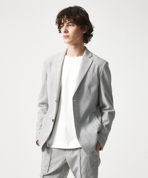 セットアップ対応】スクエア メッシュ サマージャケット（テーラード