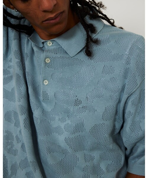 BEAMS（ビームス）の「12ゲージ メッシュ ポロシャツ（ポロシャツ・メンズ・サックスブルー/グリーン系その他4・L/M/S/XL）」の5枚目の写真