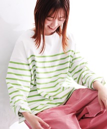 soulberry | ずんだ色のパネルボーダー(Tシャツ/カットソー)