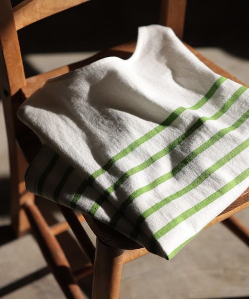 soulberry（ソウルベリー）の「ずんだ色のパネルボーダー（Tシャツ/カットソー・レディース・ホワイト系その他・LL/3L/4L/5L/M/L）」の14枚目の写真