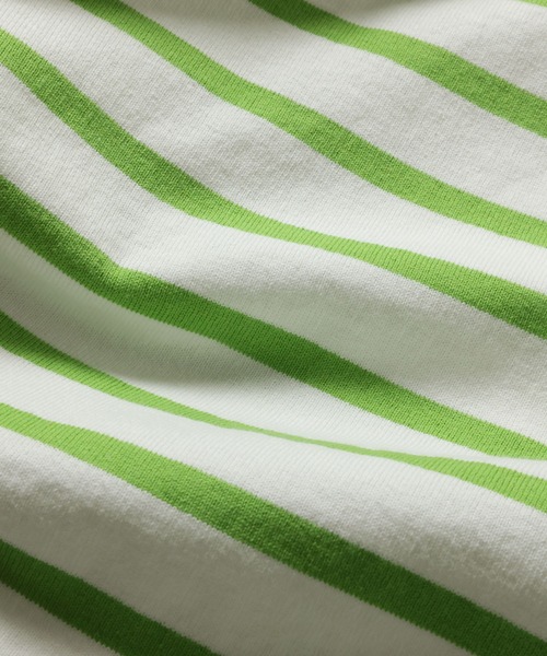 soulberry（ソウルベリー）の「ずんだ色のパネルボーダー（Tシャツ/カットソー・レディース・ホワイト系その他・LL/3L/4L/5L/M/L）」の7枚目の写真