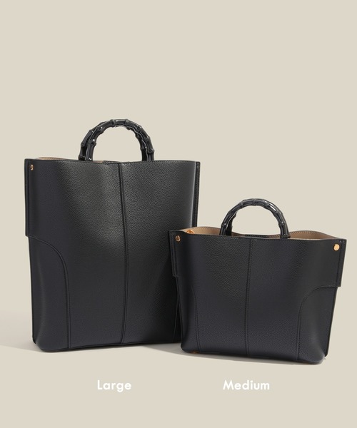 ロペ⭐︎エポール⭐︎トートバッグ E'POR】BAMBOO BAG Large【通勤】【A4対応】（トートバッグ）｜E'POR