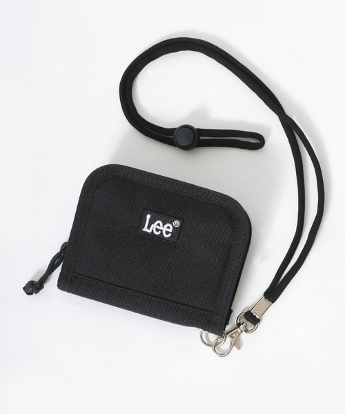 Lee（リー）の「Lee（リー）ブランドワンポイントロゴ刺繍ラウンドファスナー財布/ネックストラップ付きウォレット（財布・メンズ・ブラック×ブルー/ブラック×グリーン/ブラック/ブラック×レッド・FREE）」の6枚目の写真