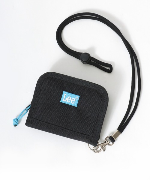 Lee（リー）の「Lee（リー）ブランドワンポイントロゴ刺繍ラウンドファスナー財布/ネックストラップ付きウォレット（財布・メンズ・ブラック×ブルー/ブラック×グリーン/ブラック/ブラック×レッド・FREE）」の9枚目の写真
